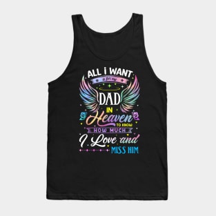 I Love and Miss Him Memorial Dad Tank Top